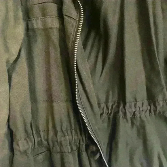 Olive green zip up - Picture 2 of 3
